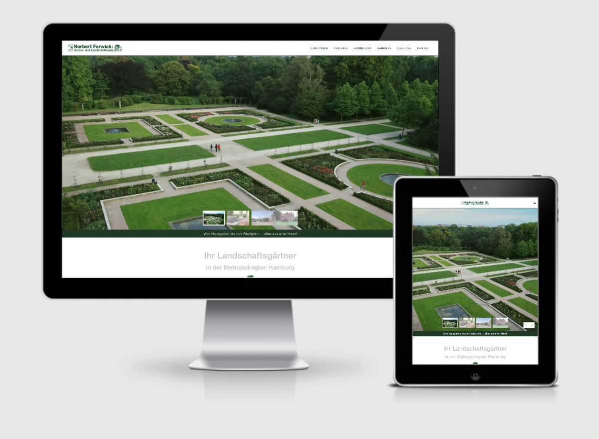 BUERO NITSCHE – Webdesign für Norbert Farwick GmbH - Garten- und Landschaftsbau