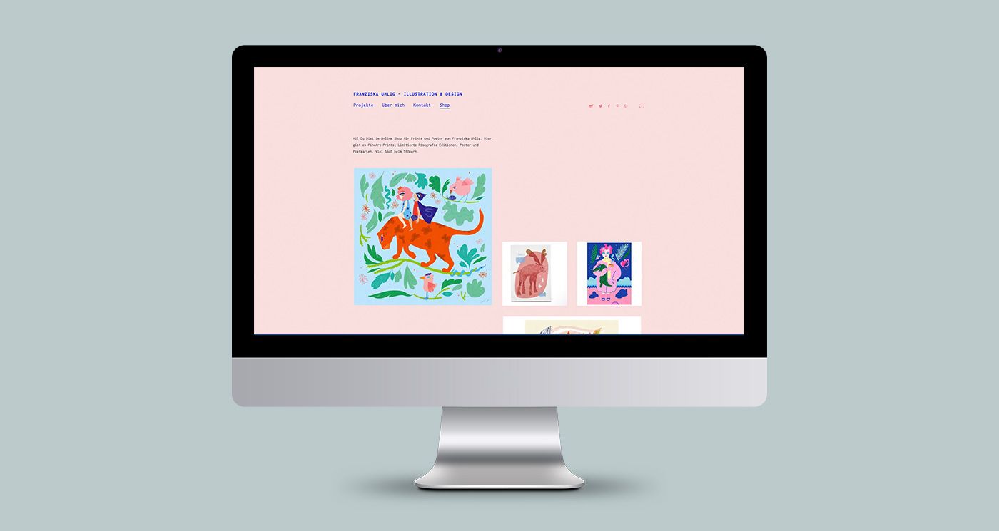 Website Screens responsive View - Illustratorin Franziska Uhlig