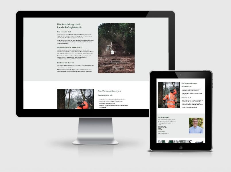 Website Screens - Relaunch für die Garten- und Landschaftsbau Farwick GmbH