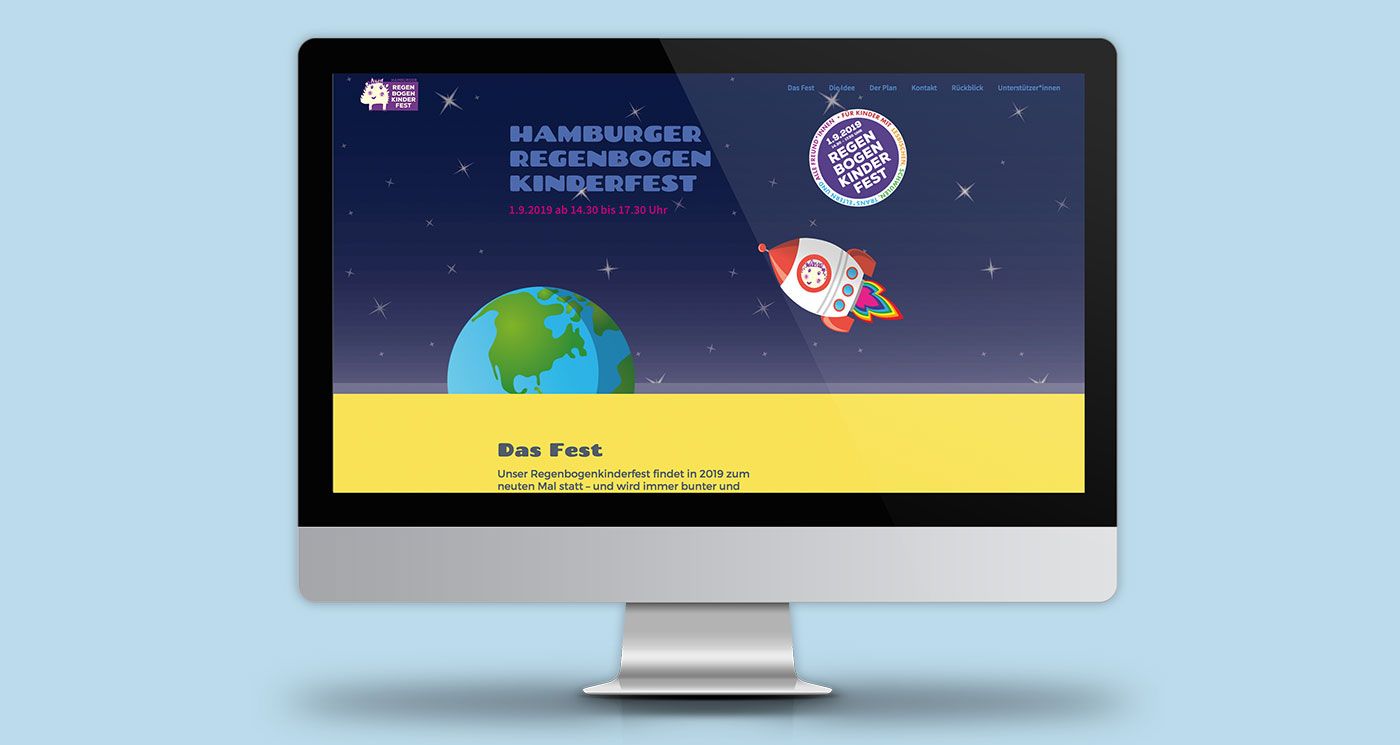 Screen Website Regenbogenkinderfest von 2019