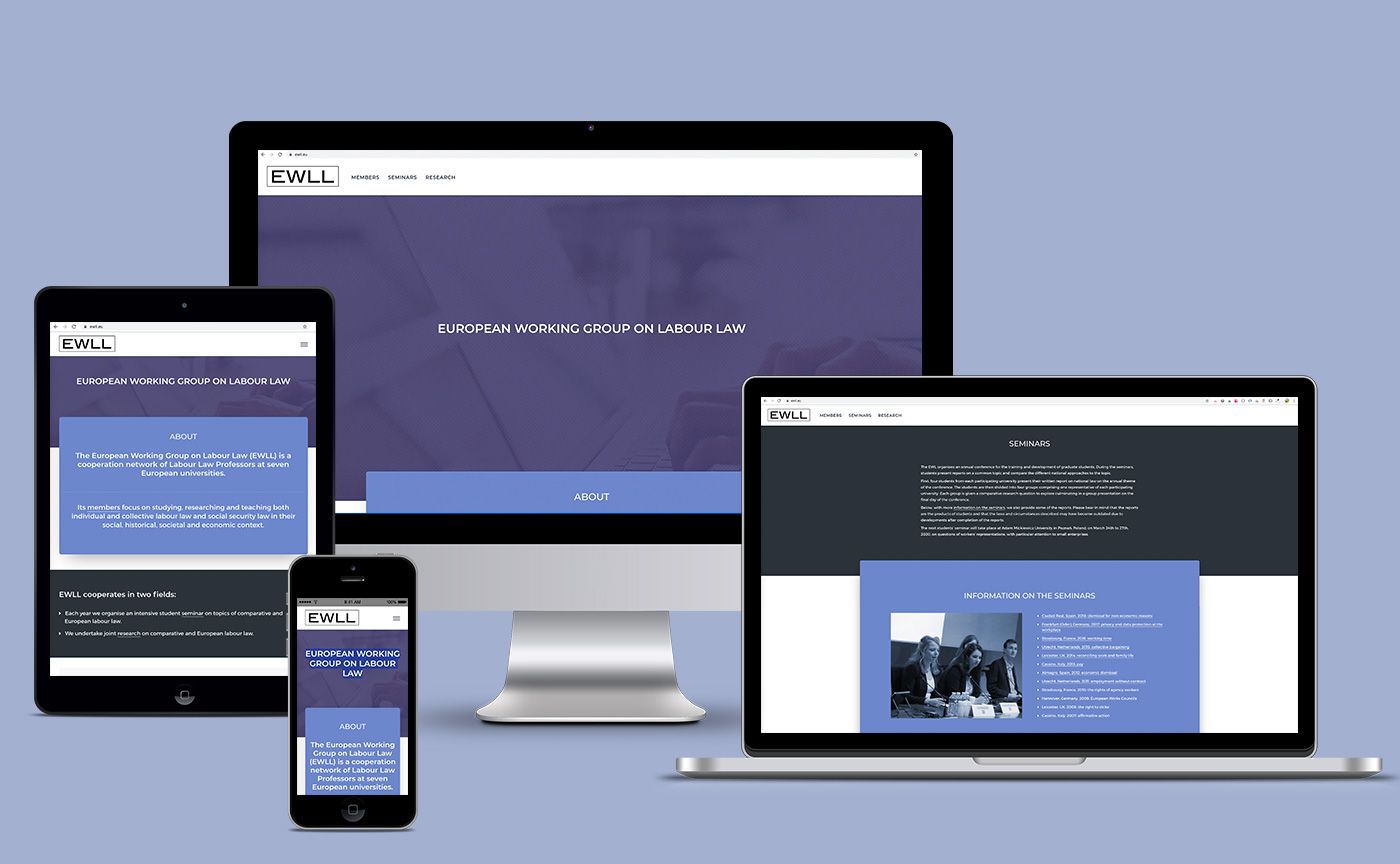 Responsive Screendarstellung Relaunch EWLL Arbeitsrecht