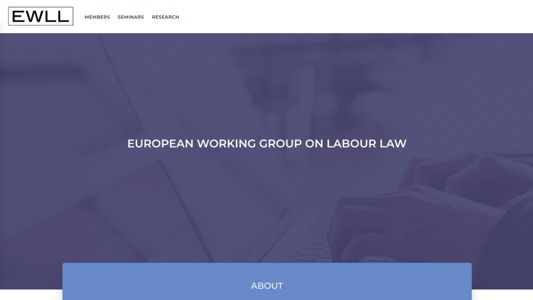 Webdesign für European working group of labour law
