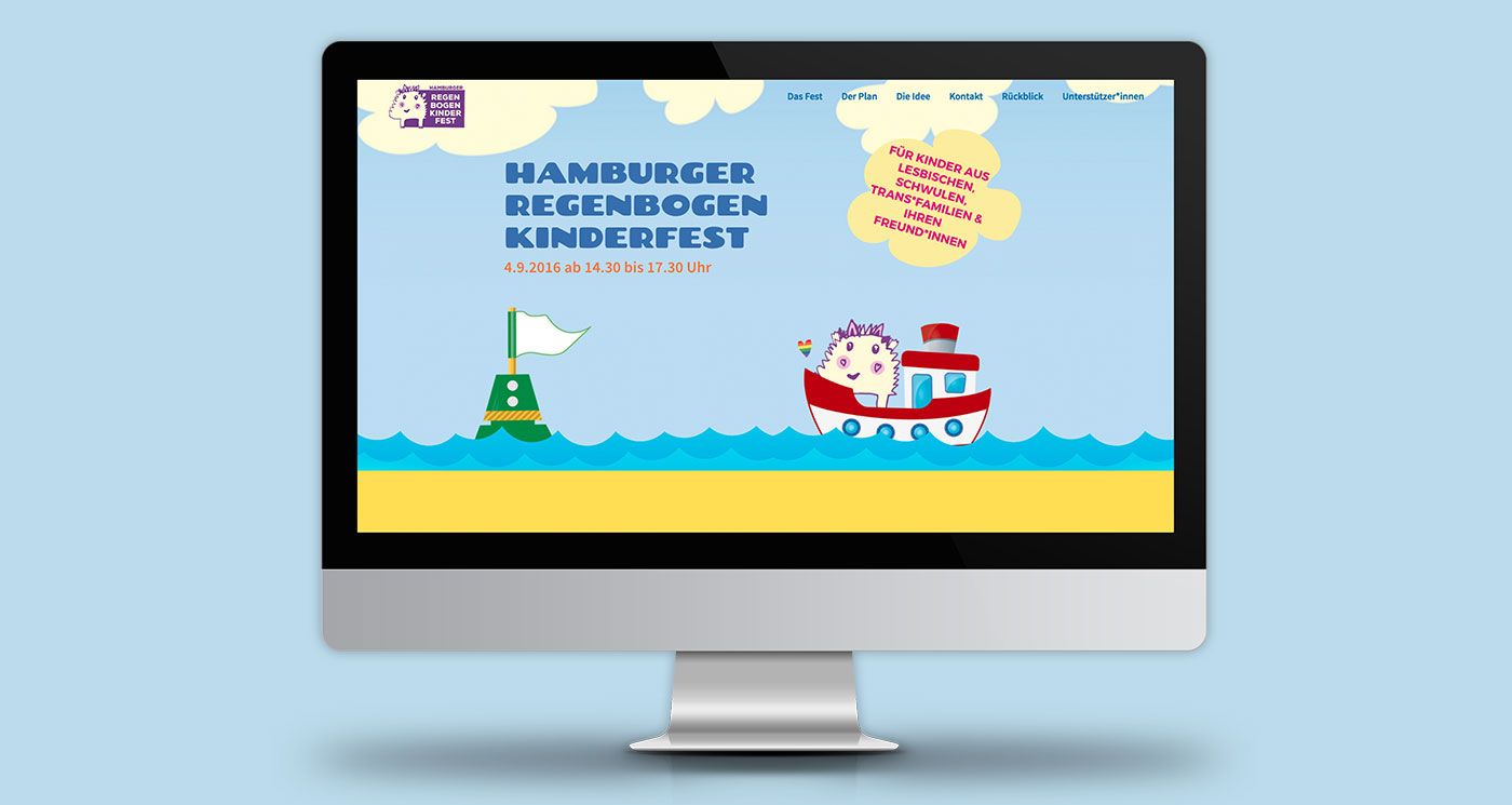 Screen Website Regenbogenkinderfest von 2016