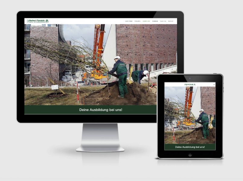 Website Screens - Relaunch für die Garten- und Landschaftsbau Farwick GmbH