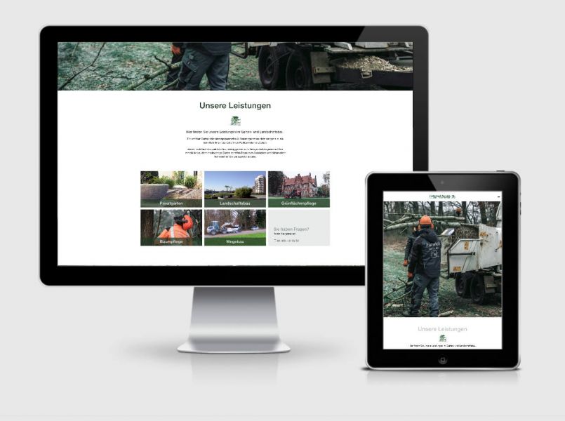 Website Screens - Relaunch für die Garten- und Landschaftsbau Farwick GmbH
