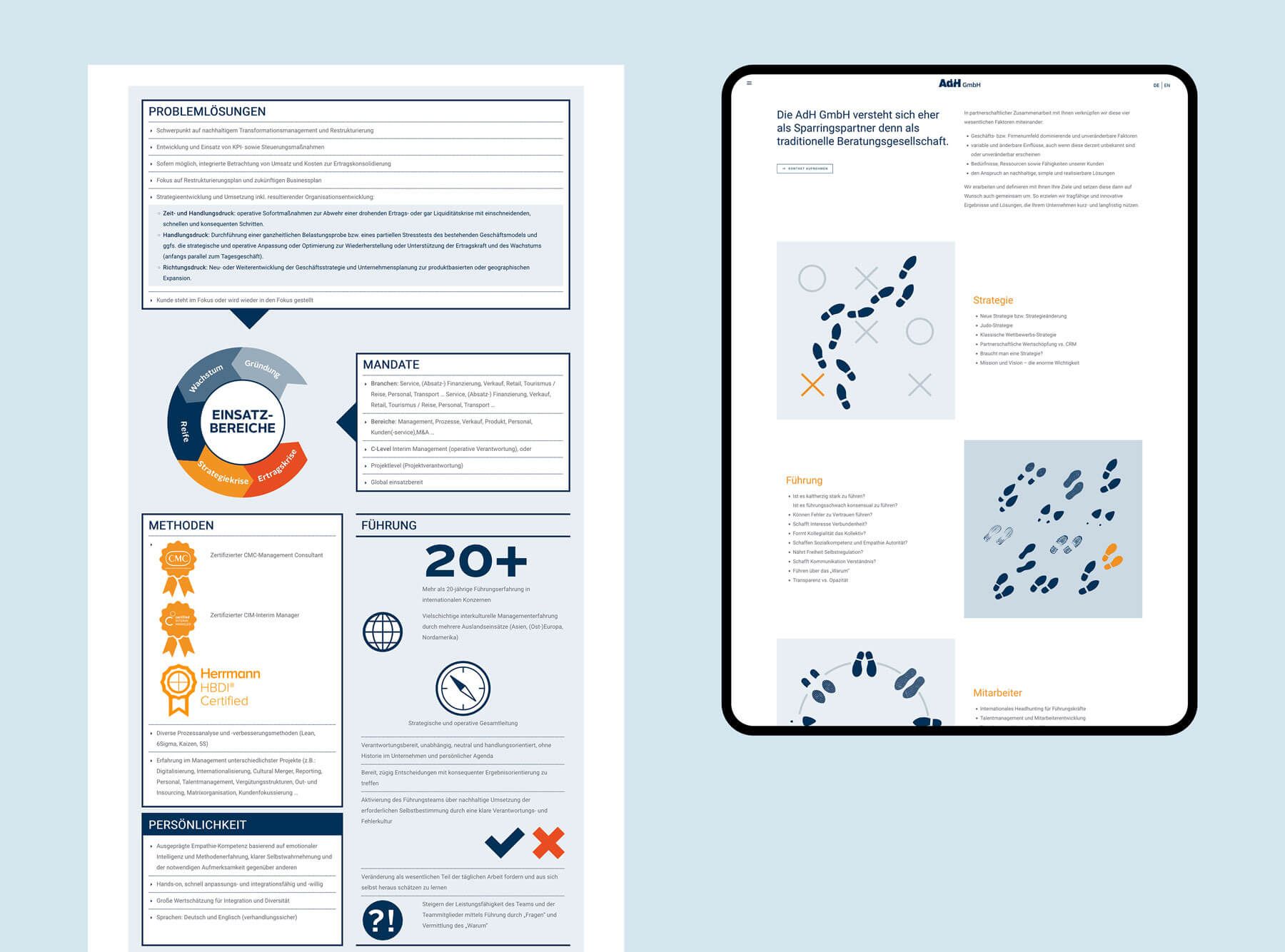 AdH Leistungen Interim Management und Consulting