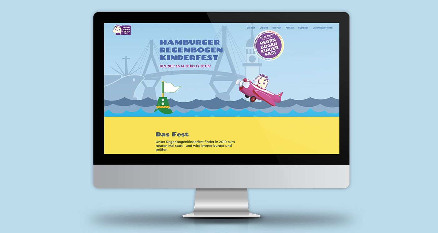 Screen Website Regenbogenkinderfest von 2017