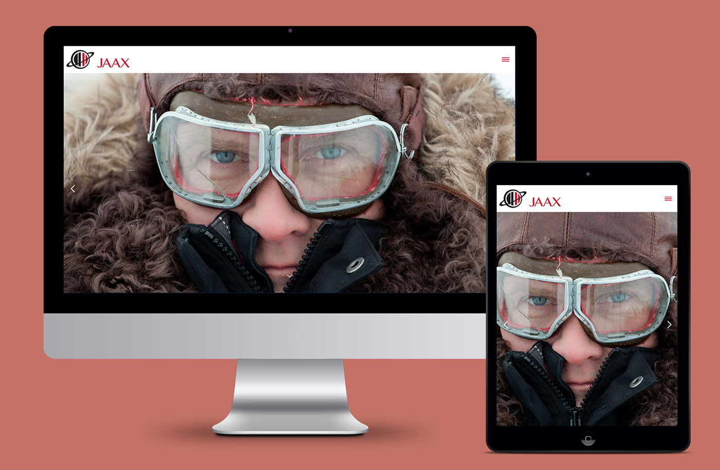 Screens der Website für den Regisseur Sven Jaax