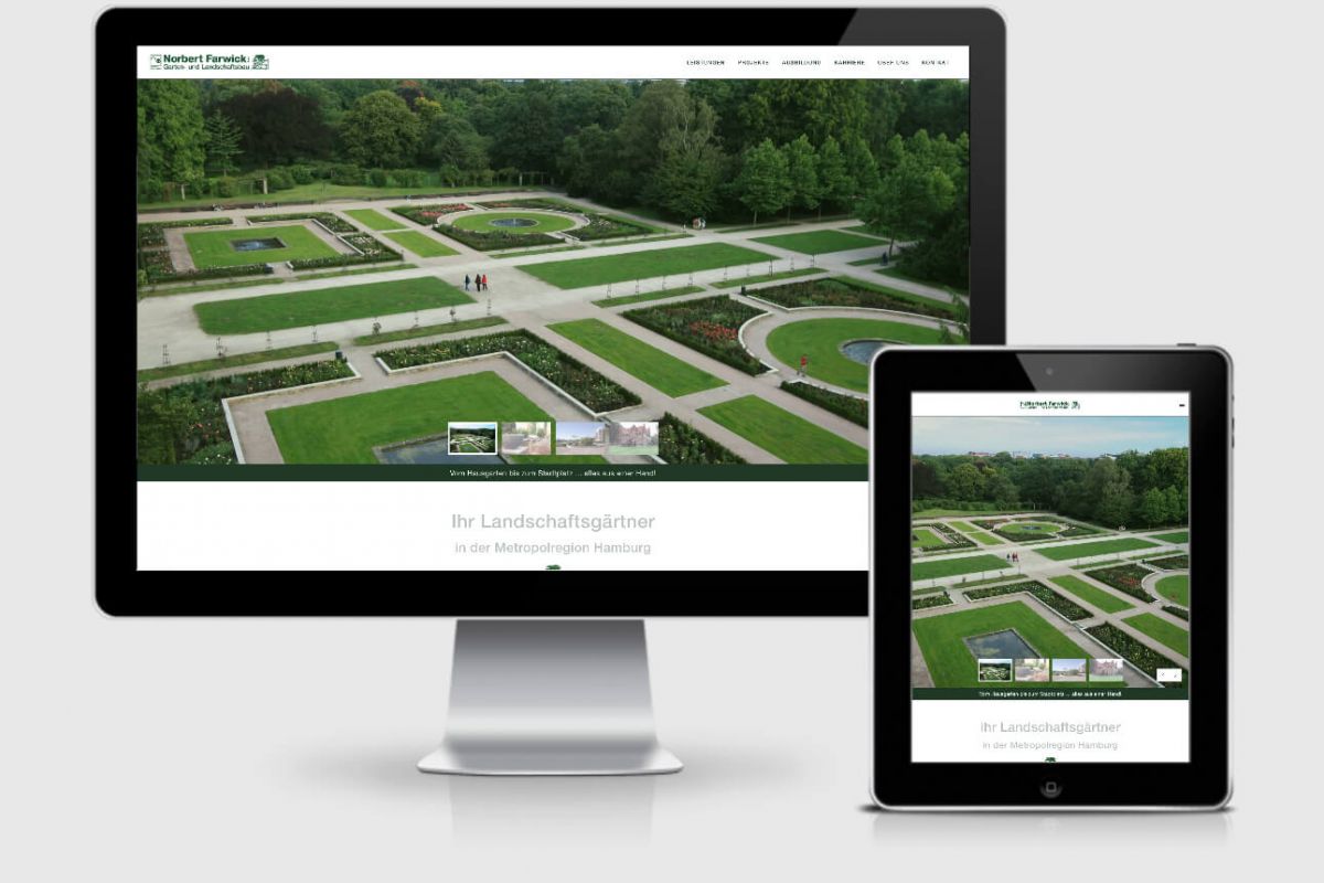 BUERO NITSCHE – Webdesign für Norbert Farwick GmbH - Garten- und Landschaftsbau